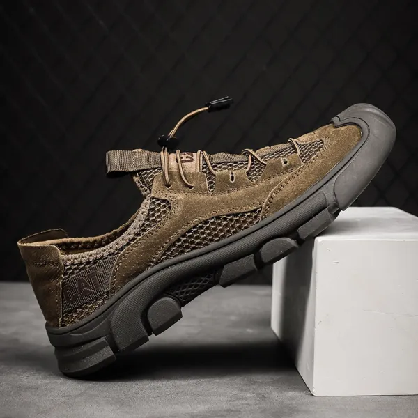 Design Outdoor Mesh Sneaker Brown / Black Casual Shoes - 1