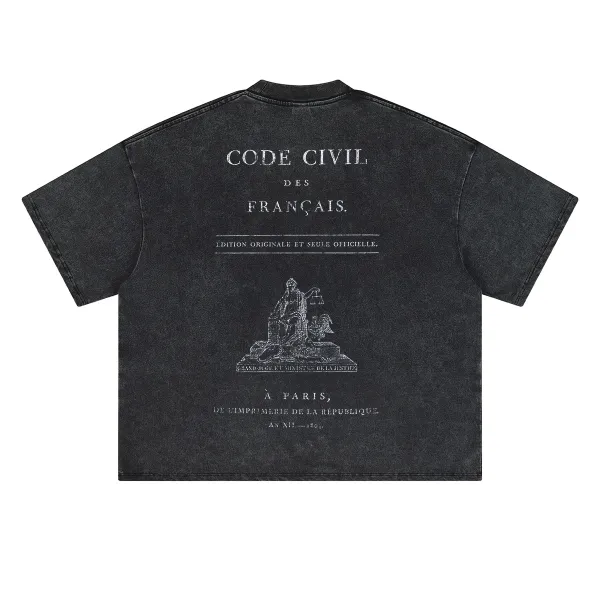 Design Napoleon Coronation Print Black T-Shirt - 9