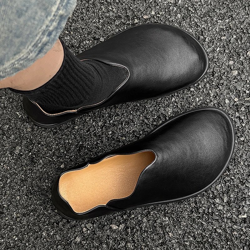 Slip-On Loafers White Textured Fabric Casual Shoes