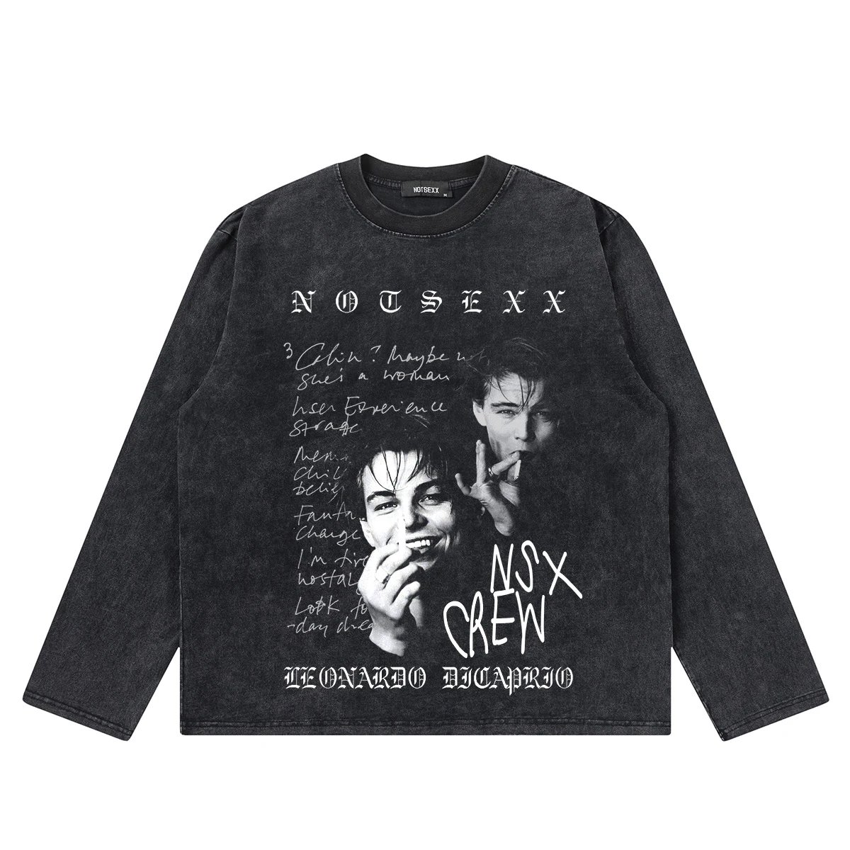 Design NOTSEXX x Leonardo DiCaprio NSX Crew Black T-Shirt T-Shirts - 9
