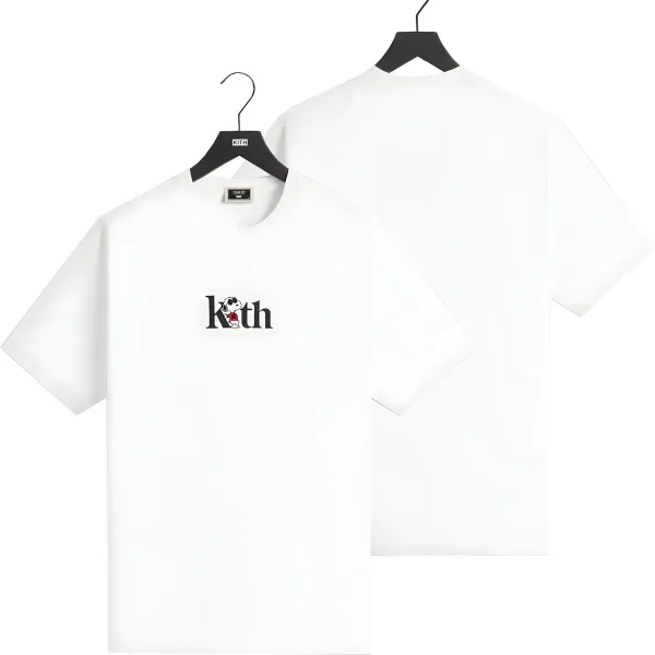 Kith x Peanuts Snoopy Logo White T-Shirt - 1