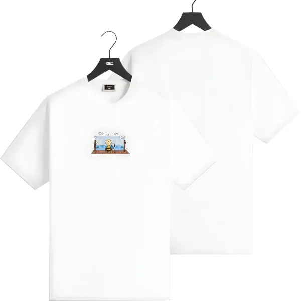 Kith x Peanuts Charlie Brown Dock Scene White T-Shirt - 1