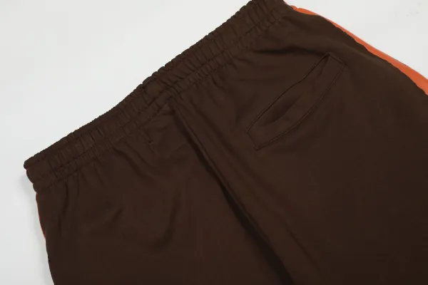 Design Abstract Print Brown Sweatpants - 10