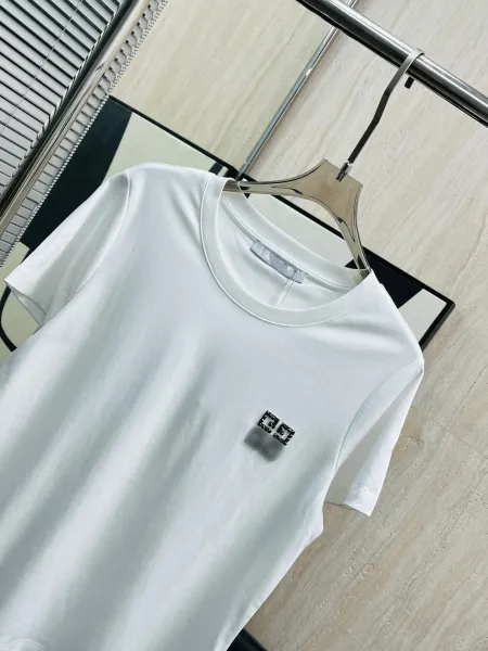 Givenchy 4G Logo Embroidered White T-Shirt - 5
