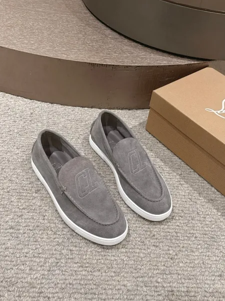 Dior CD Logo Suede Loafers Navy Blue - 5