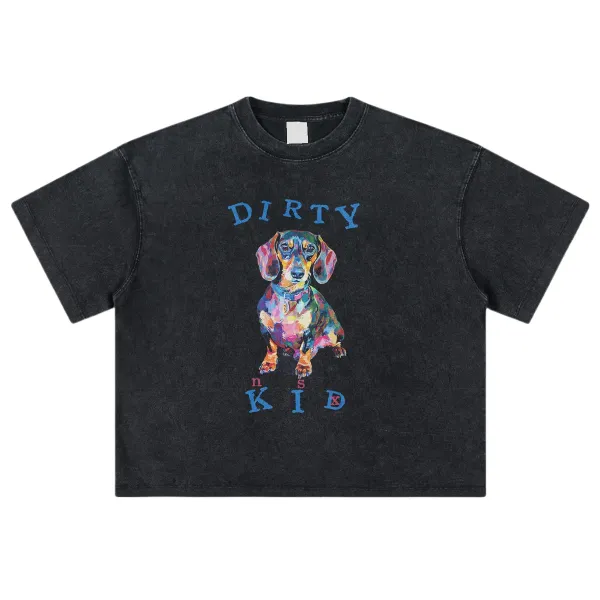 Design NOTSEXX Dirty Kid Multicolor Dachshund Long-Sleeve T-Shirt T-Shirts - 19