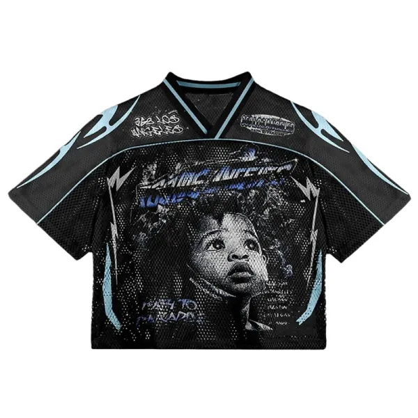 Design State of Mind x V 12 Flame Mesh Jersey Purple Jersey - 35
