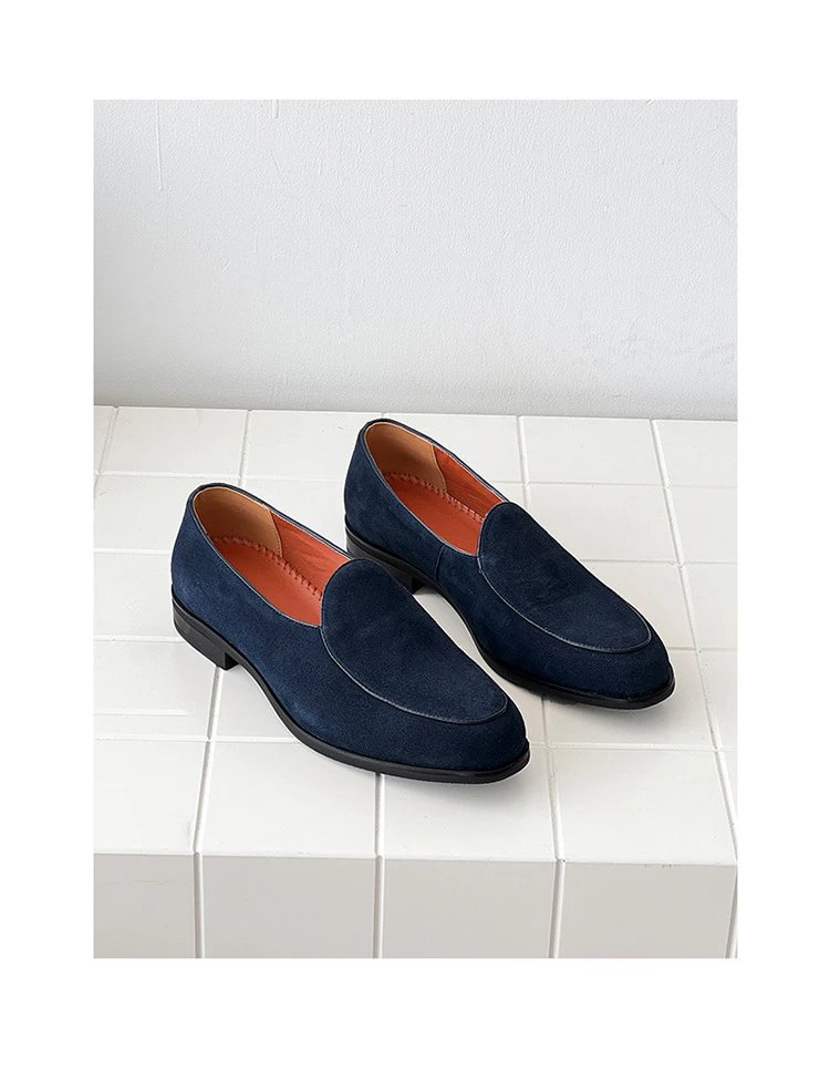 Design Suede Loafer Brown Casual Shoes - 6