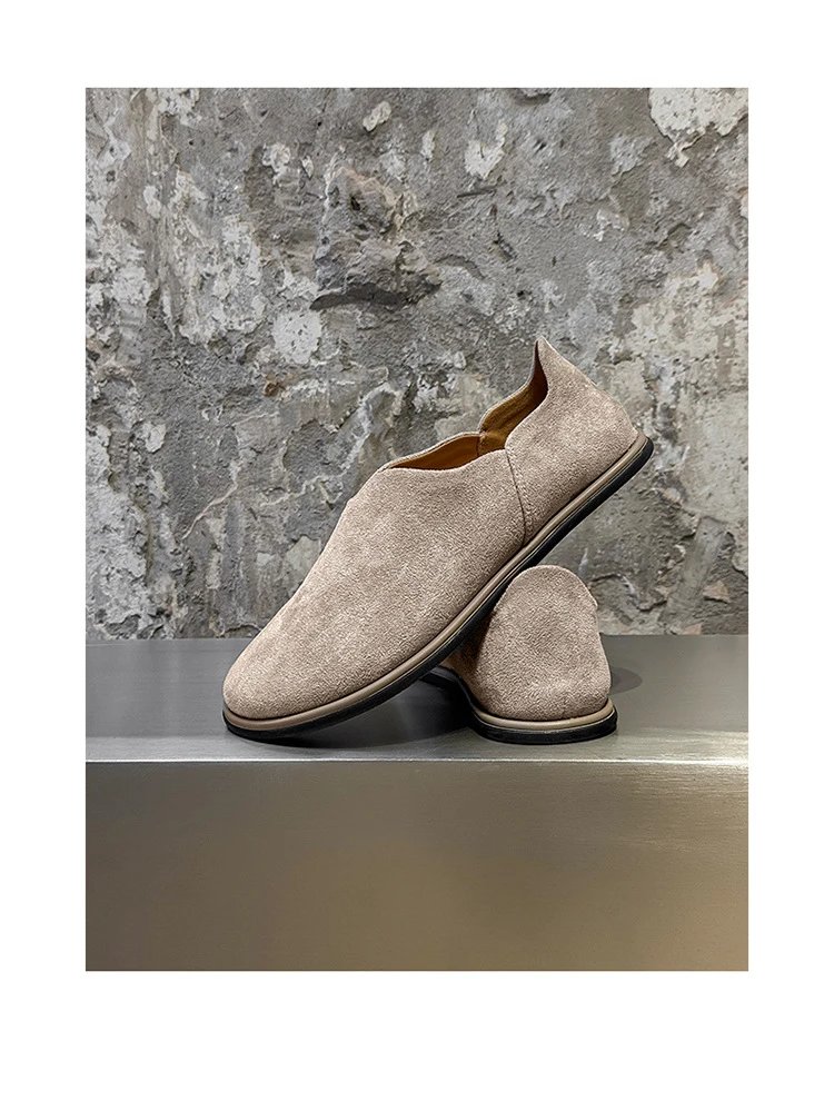 Design Slip-On Loafers White Textured Fabric Casual Shoes - 12
