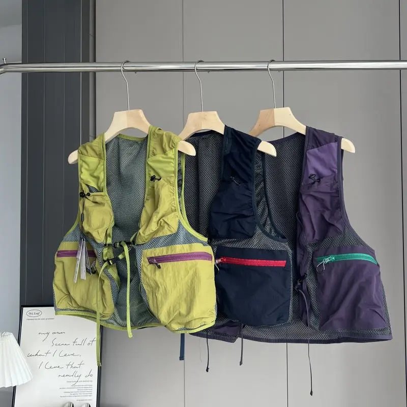 Color-Block Multi-Pocket Vest
