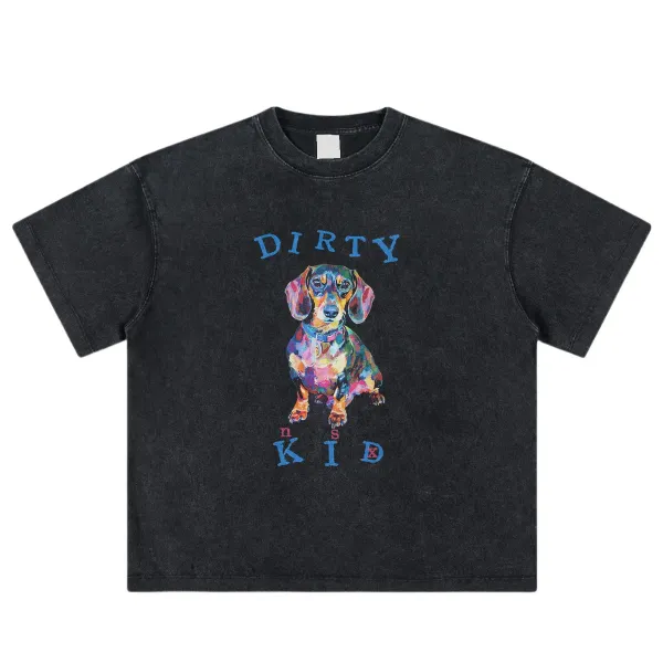 Design NOTSEXX Dirty Kid Multicolor Dachshund Long-Sleeve T-Shirt T-Shirts - 21