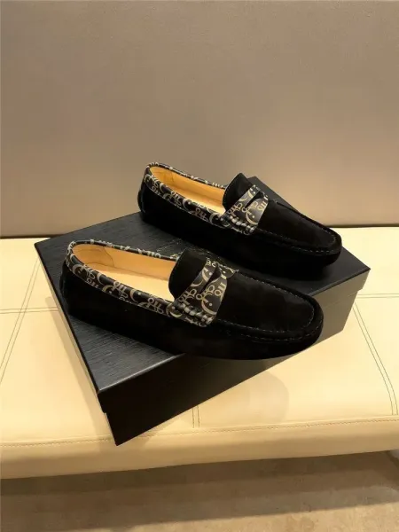 Dior Oblique Suede Loafers Black - 8