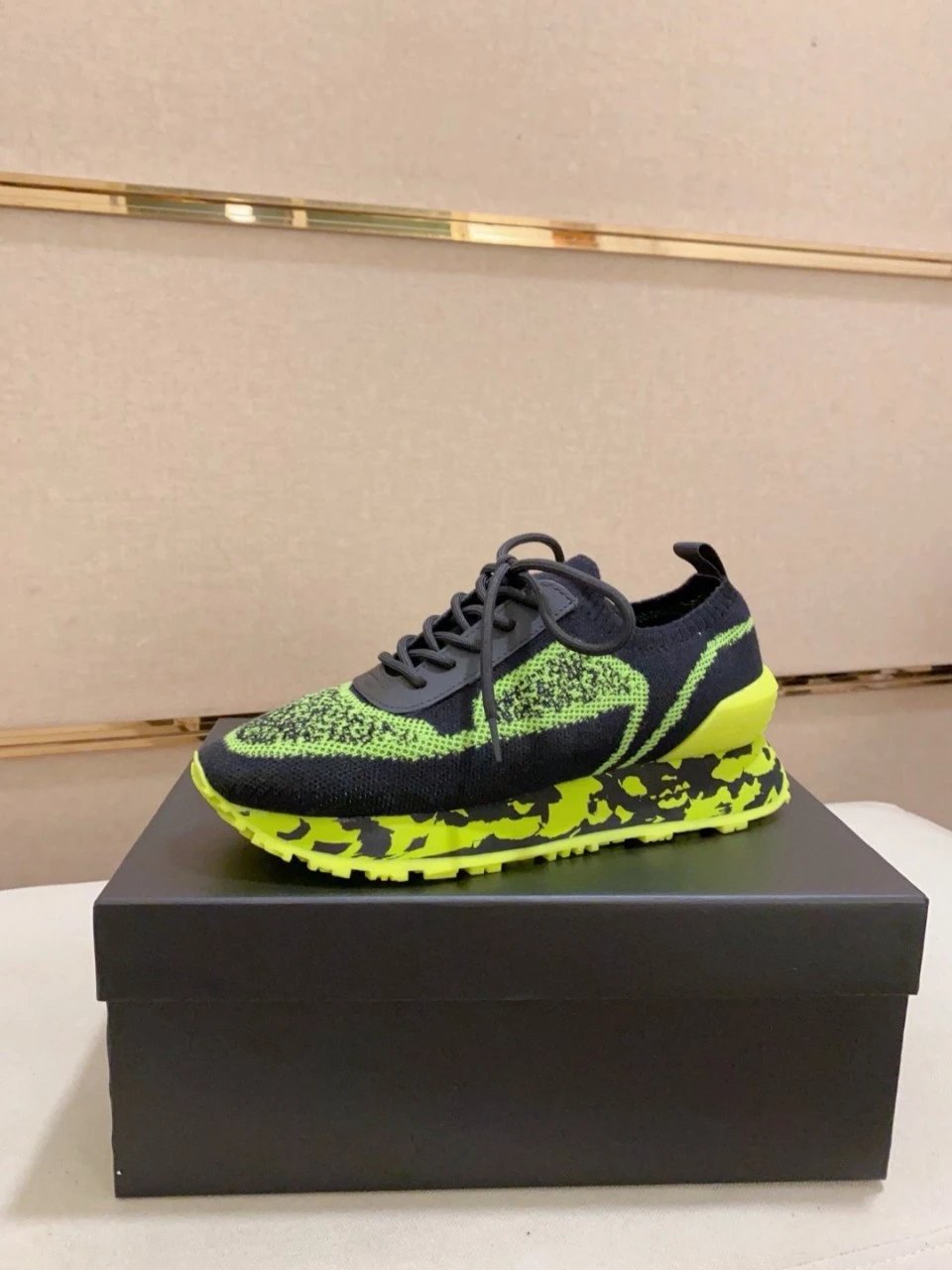 Balenciaga Track Trainer Gray Knit with Marble Sole Sneakers Chunky Sneakers - 11