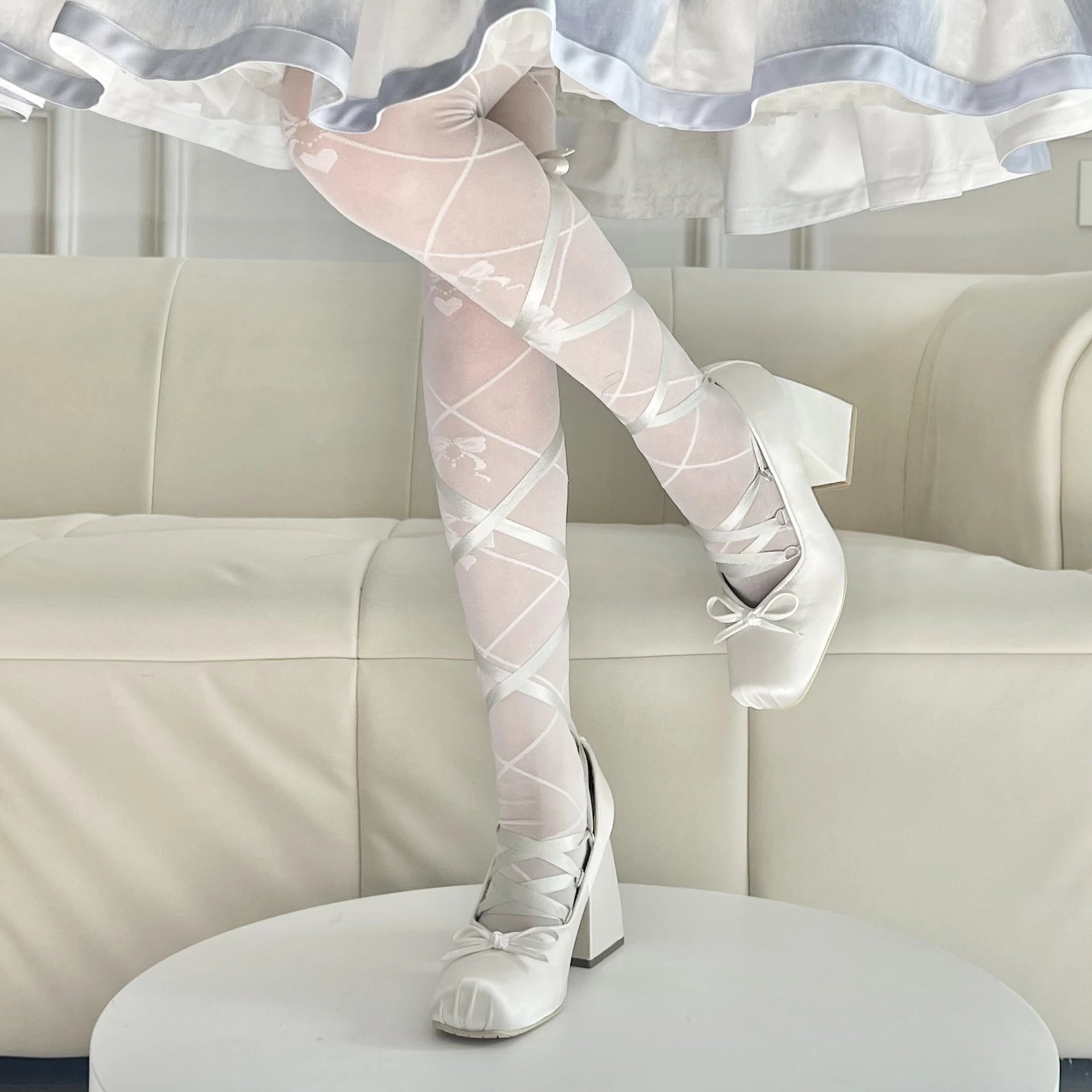 Design Ballet-Inspired Satin Mary Janes Pink Heels - 17