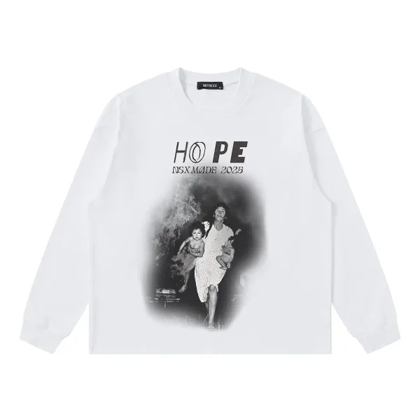 Design NOT9EXX Hope NSXMADE 2025 White Long-Sleeve T-Shirt T-Shirts - 1