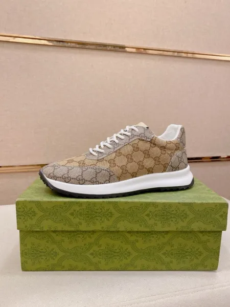 Gucci Rhyton GG Monogram Beige and Brown Sneakers - 4