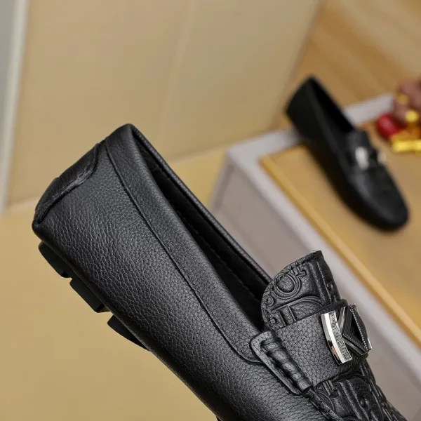 Dior Oblique Embossed Loafer Black Leather Loafers - 3