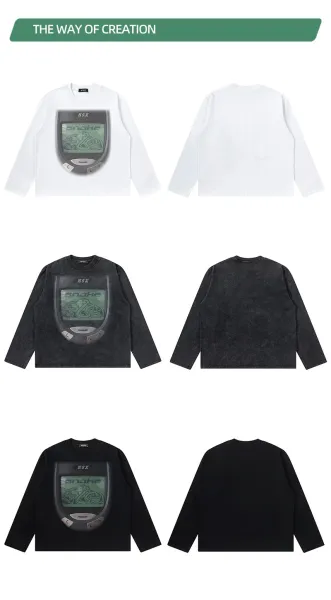 Design NOTGEXX Snake Game Long Sleeve T-Shirt Black T-Shirts - 11