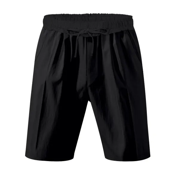 Design Drawstring Waist Shorts White - 71