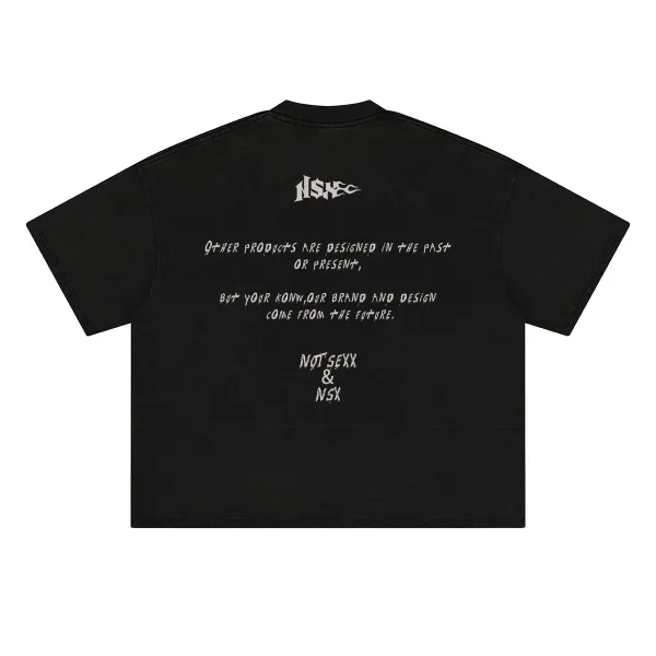 Design Three Exclamation Marks and 8-Ball Graphic Cropped T-Shirt - 25