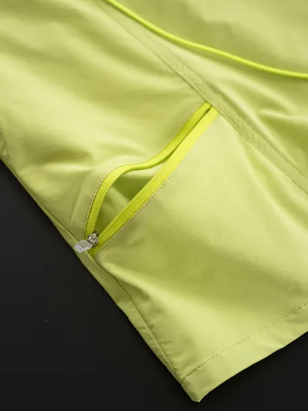 Design Wrap Skirt Shorts Lime Green Functional Sporty Shorts - 22