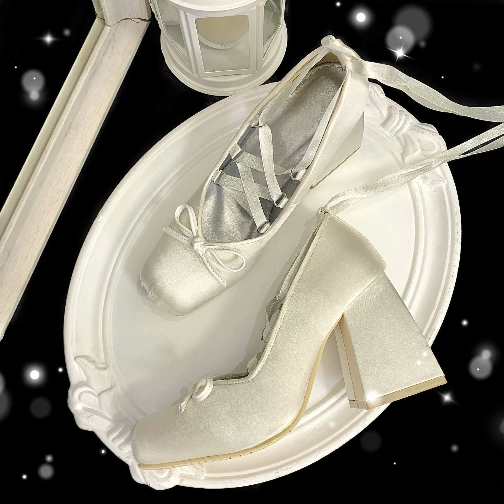 Design Ballet-Inspired Satin Mary Janes Pink Heels - 21
