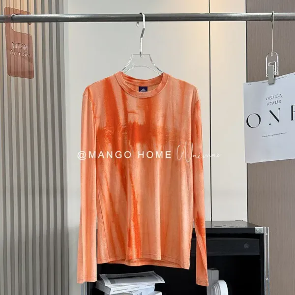 Design Clothing Warehouse Orange Tie-Dye Long Sleeve T-Shirt T-Shirts - 22