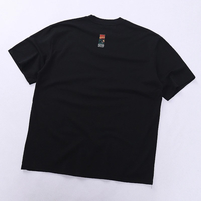Design Cityscape Figure Print Black T-Shirt - 23