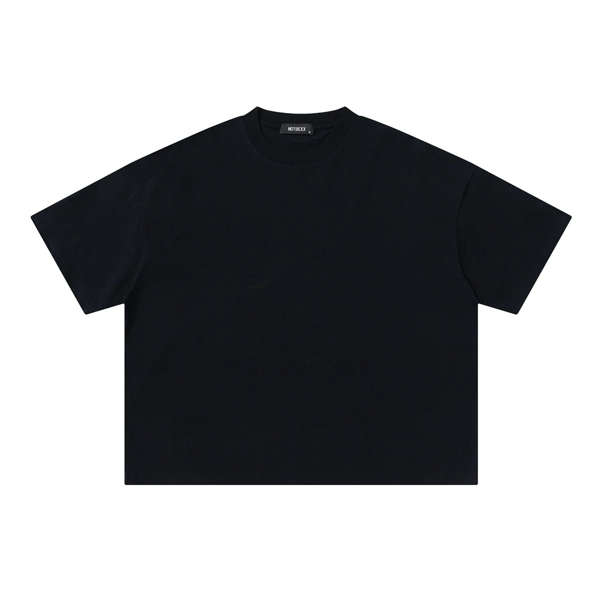 JISXX 305G Boxy Short Sleeve T-Shirt Black Oversized