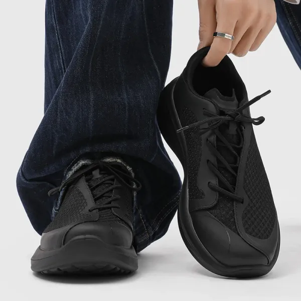 Design Black Mesh Sneakers - 1