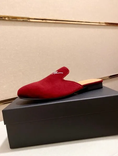 Design Giuseppe Zanotti Velvet Mule Slippers Black Slippers - 10