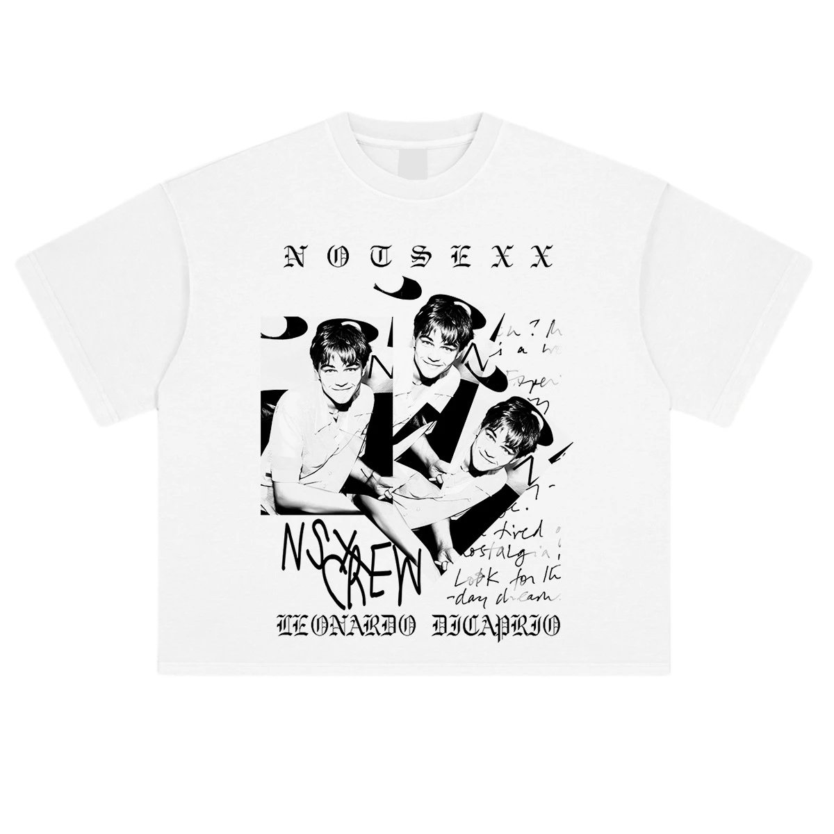 Design NOTSEXX x Leonardo DiCaprio NSX Crew Black T-Shirt T-Shirts - 15