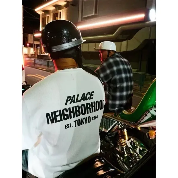 Palace x Neighborhood White Collaboration Hoodie - 10