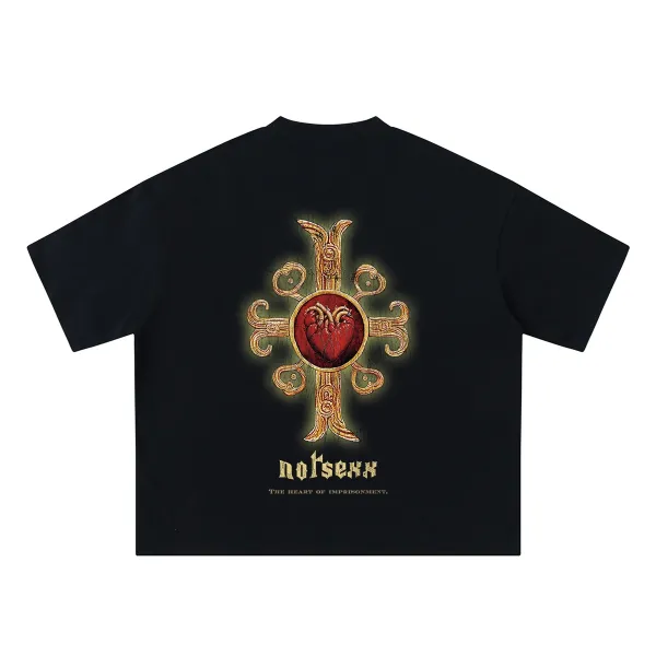Design Nofsexx The Heart of Imprisonment Black T-Shirt T-Shirts - 1