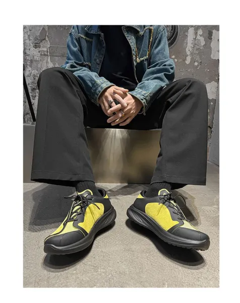 Design Chunky Mesh Sneakers in Off-White - 3