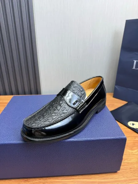 Dior Oblique Loafer Black Patent Leather Loafers - 4