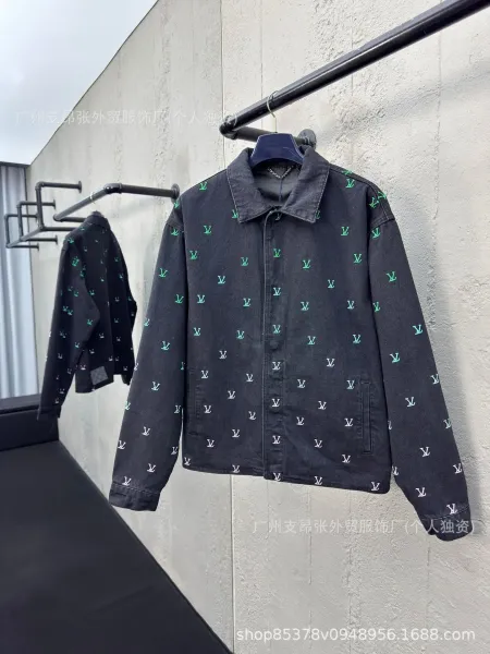 Louis Vuitton Monogram Print Denim Jeans Black - 4