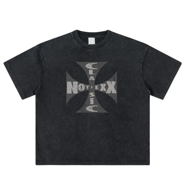 Design Not Sexx Classic Cross T-Shirt Black T-Shirts - 1