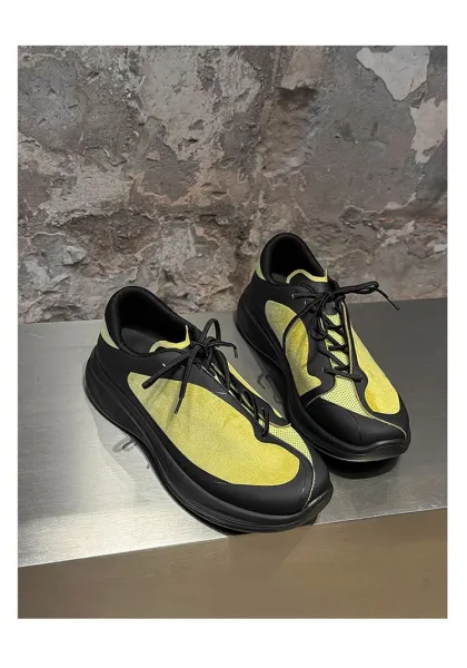Design Chunky Mesh Sneakers in Off-White - 14