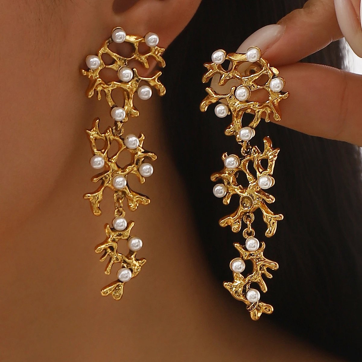 Sea Theme Earrings Assorted Colors Coastal Statement Jewelry