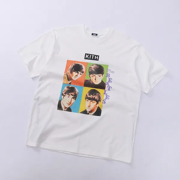 Kith x The Beatles Quad Portrait White T-Shirt - 1