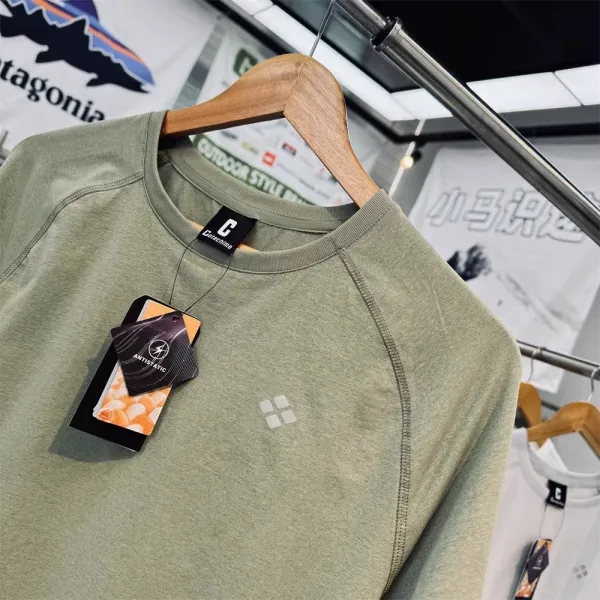 Design C Brand Long Sleeve Base Layer Gray T-Shirt Base Layer - 13