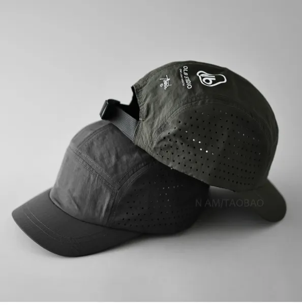 A Bathing Ape Stüssy x Bape Perforated Camp Cap Beige Hat Hats - 11
