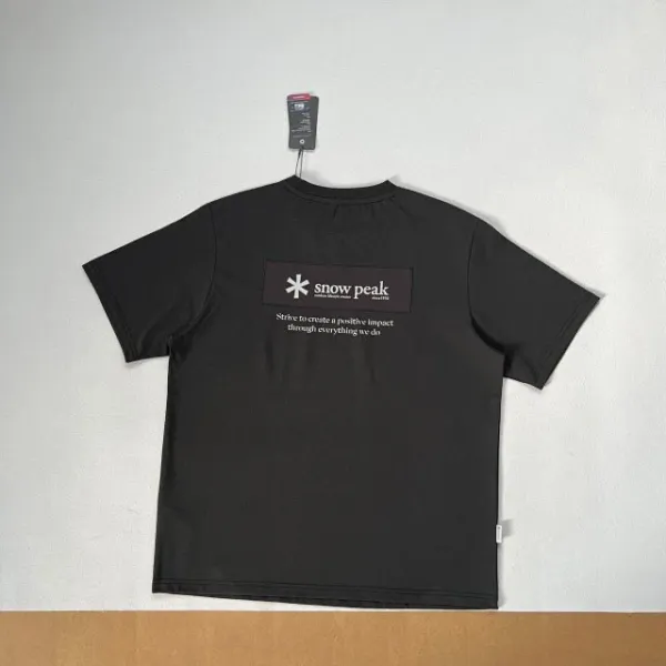 Design Snow Peak Minimal Lifestyle Crew Neck T-Shirt in Gray, Black, and Beige T-Shirts - 23