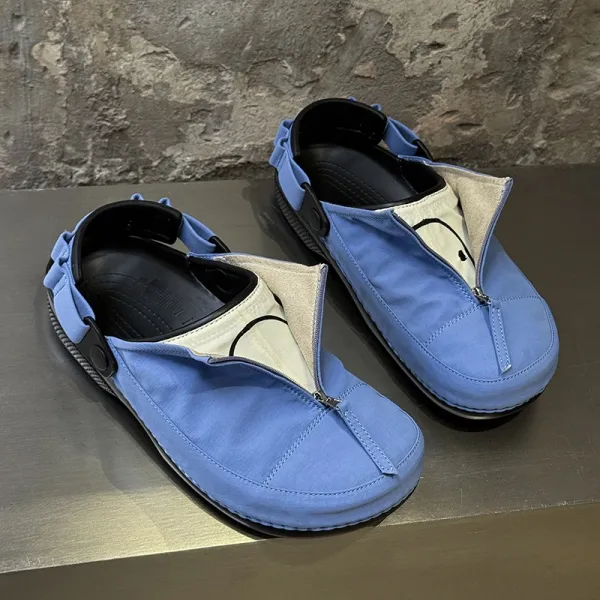 Design Tabi-Style Zipper Clog in Sky Blue Casual Shoes - 1