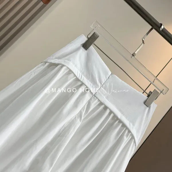 Design Mango Home Pleated A-Line Skirt Light Green Skirt - 17