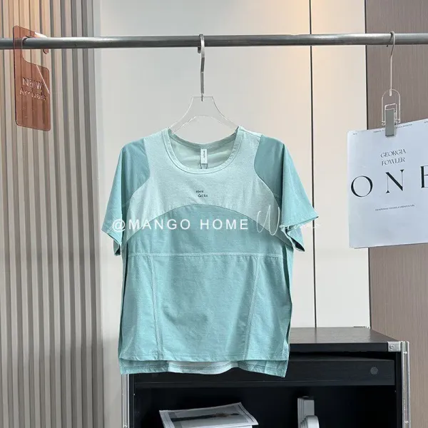 Design Mango Home Color-Block Mint Green T-Shirt T-Shirts - 8