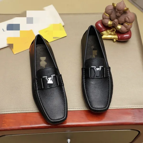 Louis Vuitton Monogram Velvet Loafers Black - 4