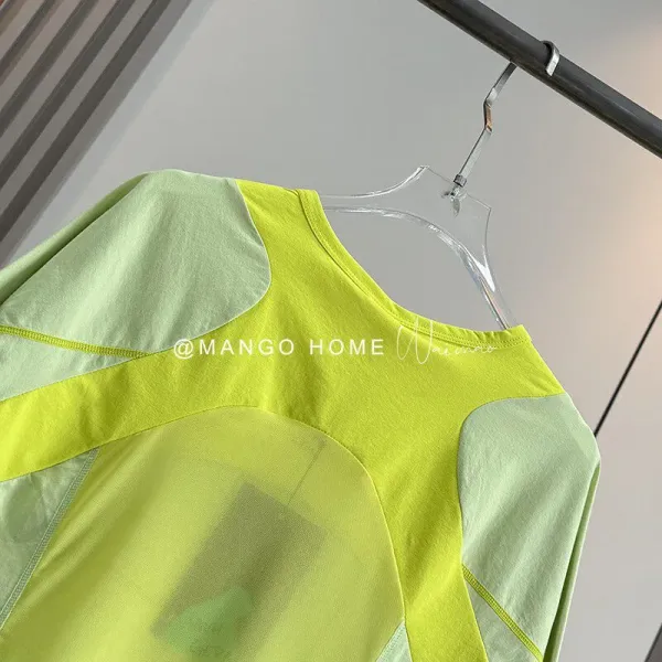 Design Mango Home Color-Block Mint Green T-Shirt T-Shirts - 13