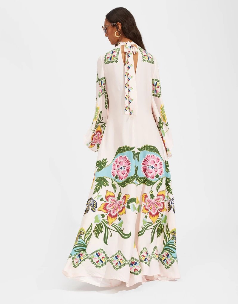 Versace Printed Kaftan Dress Multicolor - 27